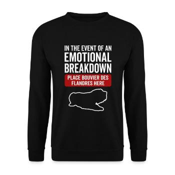 Émotionnel - chien Bouvier Des Flandres - Sweat-shirt Unisexe - noir - Devant - Alina (178cm) & Michal (187cm)