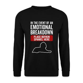 Emotional - Dog Boykin Spaniel - Unisex Sweatshirt - black - Front - Alina (178cm) & Michal (187cm)