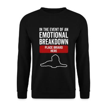 Emotional - Dog Briard - Unisex Sweatshirt - black - Front - Alina (178cm) & Michal (187cm)