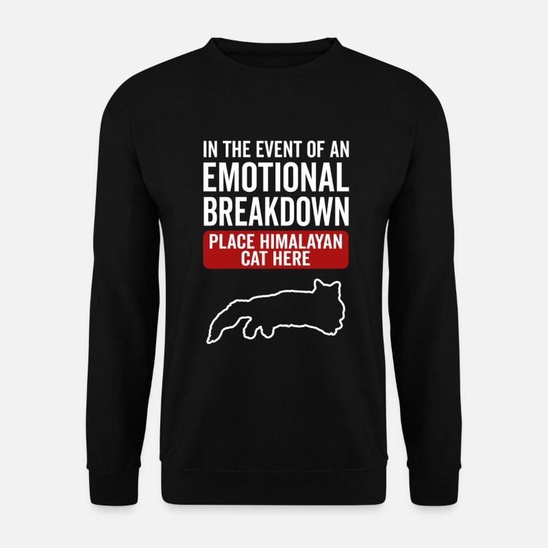 Emotional - Himalayan cat - Unisex Sweatshirt - black