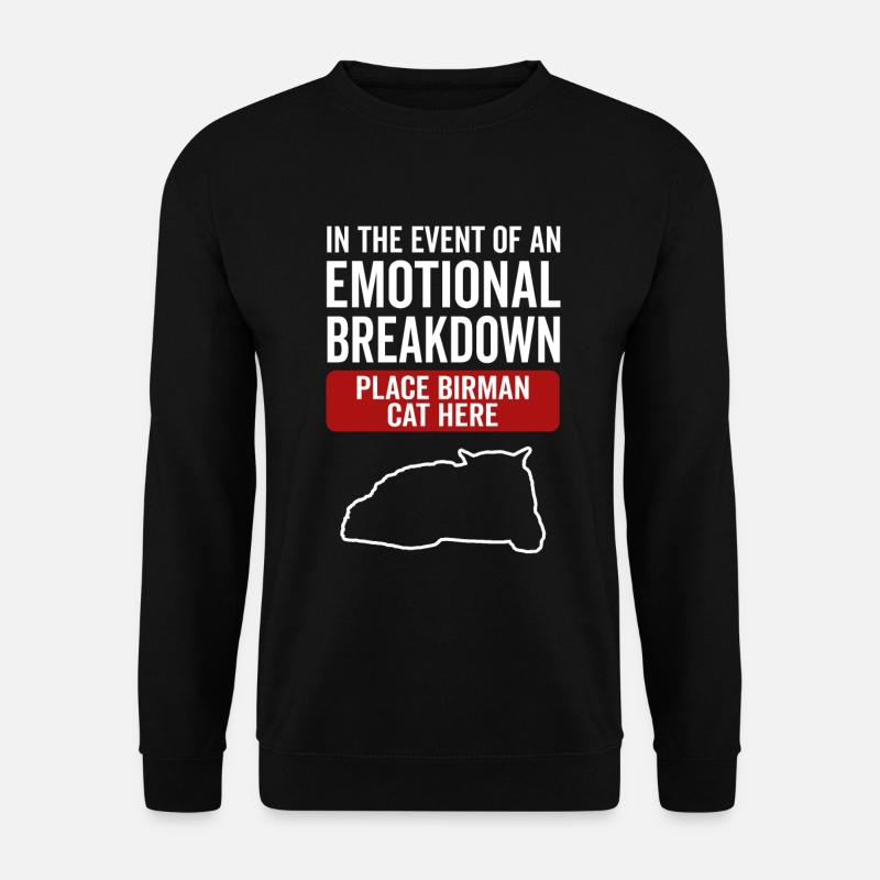 Emotional - Birman Cat - Unisex Sweatshirt - black