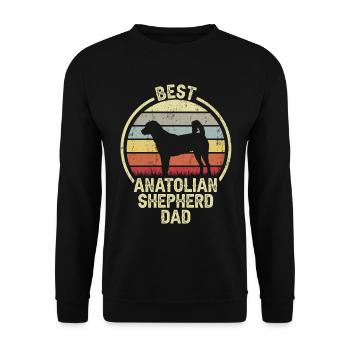 Meilleur père chien - Berger d’Anatolie - Sweat-shirt Unisexe - noir - Devant - Alina (178cm) & Michal (187cm)