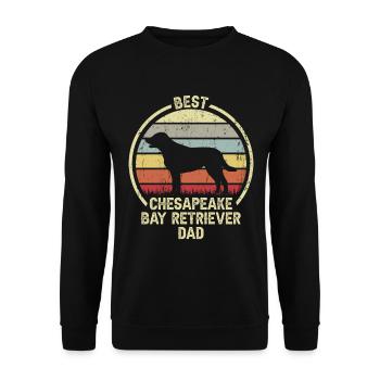 Bester Hundevater - Chesapeake Bay Retriever - Unisex Pullover - Schwarz - Vorne - Alina (178cm) & Michal (187cm)