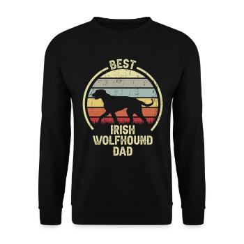 Meilleur père chien - Irish Wolfhound - Sweat-shirt Unisexe - noir - Devant - Alina (178cm) & Michal (187cm)