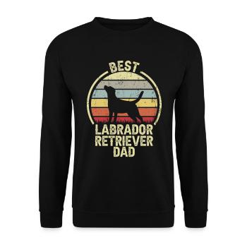 Bester Hund Dad - Labrador Retriever - Unisex Pullover - Schwarz - Vorne - Alina (178cm) & Michal (187cm)
