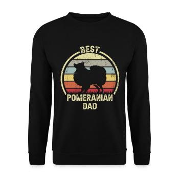 Bester Hundevater - Pommern - Unisex Pullover - Schwarz - Vorne - Alina (178cm) & Michal (187cm)