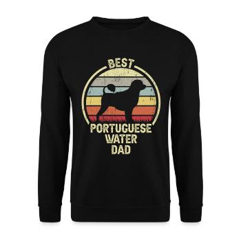 Best Dog Father - Portuguese Water Dog - Unisex Sweatshirt - black - Front - Alina (178cm) & Michal (187cm)