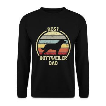 Meilleur père chien - Rottweiler - Sweat-shirt Unisexe - noir - Devant - Alina (178cm) & Michal (187cm)