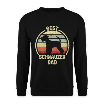 Bester Hund Dad - Schnauzer - Unisex Pullover - Schwarz - Vorne - Alina (178cm) & Michal (187cm)