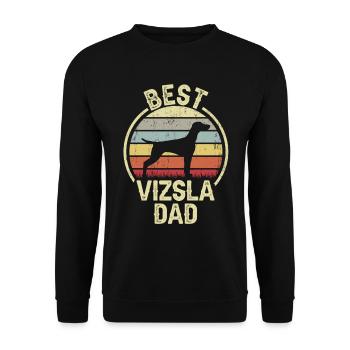 Bester Hund Dad - Vizsla - Unisex Pullover - Schwarz - Vorne - Alina (178cm) & Michal (187cm)
