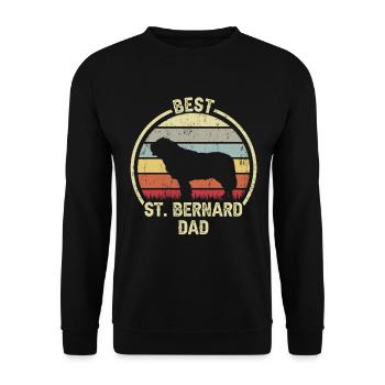 Best dog father - St. Bernard - Unisex Sweatshirt - black - Front - Alina (178cm) & Michal (187cm)