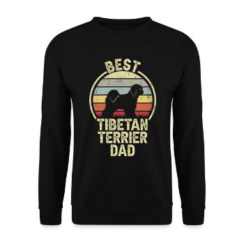 Best Dog Father - Tibetan Terrier - Unisex Sweatshirt - black - Front - Alina (178cm) & Michal (187cm)