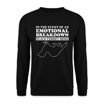 Emotional - Papa Mama Frettchen - Unisex Pullover - Schwarz - Vorne - Alina (178cm) & Michal (187cm)