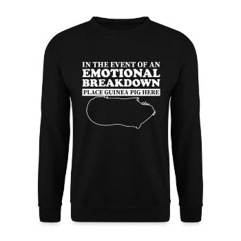 Émotionnel - Papa Mama Cochon d’Inde - Sweat-shirt Unisexe - noir - Devant - Alina (178cm) & Michal (187cm)