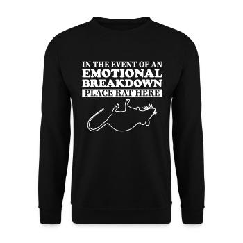 Emotional - Papa Mama Rat - Unisex Sweatshirt - black - Front - Alina (178cm) & Michal (187cm)