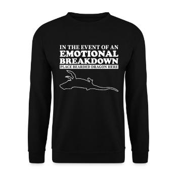Emotional - Papa Mama Bartem Drache - Unisex Pullover - Schwarz - Vorne - Alina (178cm) & Michal (187cm)