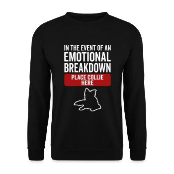 Émotionnel - Dog Collie - Sweat-shirt Unisexe - noir - Devant - Alina (178cm) & Michal (187cm)