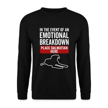 Emotional - Dog Dalmatian - Unisex Sweatshirt - black - Front - Alina (178cm) & Michal (187cm)