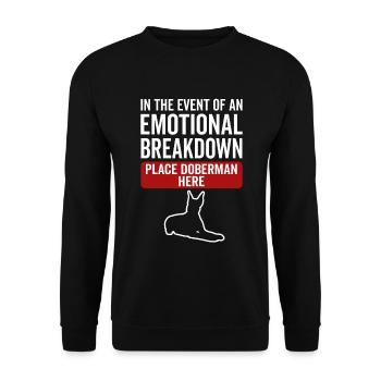 Emotional - Hundetubermann - Unisex Sweatshirt - black - Front - Alina (178cm) & Michal (187cm)