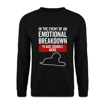 Emotional - Dog scribbles - Unisex Sweatshirt - black - Front - Alina (178cm) & Michal (187cm)