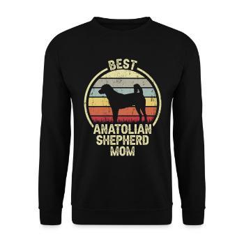 Maman chien - Berger d’Anatolie - Sweat-shirt Unisexe - noir - Devant - Alina (178cm) & Michal (187cm)