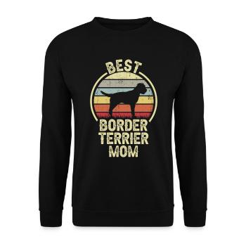Mère chien - border terrier - Sweat-shirt Unisexe - noir - Devant - Alina (178cm) & Michal (187cm)