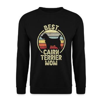 Hund Mom - Cairn Terrier - Unisex Pullover - Schwarz - Vorne - Alina (178cm) & Michal (187cm)