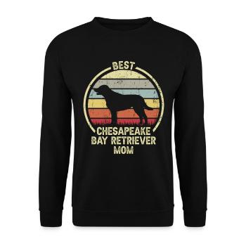 Maman chien - Baie de Chesapeake - Sweat-shirt Unisexe - noir - Devant - Alina (178cm) & Michal (187cm)
