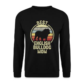 Dog Mother - Bouledogue anglais - Sweat-shirt Unisexe - noir - Devant - Alina (178cm) & Michal (187cm)