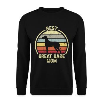 Dog Mama - Dogue allemand - Sweat-shirt Unisexe - noir - Devant - Alina (178cm) & Michal (187cm)