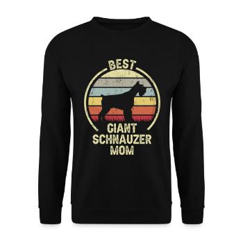 Hund Mom - Riesenschnauzer - Unisex Pullover - Schwarz - Vorne - Alina (178cm) & Michal (187cm)