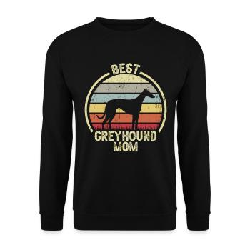 Dog mother - greyhound - Unisex Sweatshirt - black - Front - Alina (178cm) & Michal (187cm)