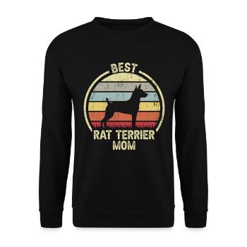 Dog Mother - Rat Terrier - Unisex Sweatshirt - black - Front - Alina (178cm) & Michal (187cm)