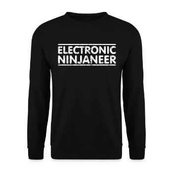 Ninjaneer - Electronic Engineer - Unisex Sweatshirt - black - Front - Alina (178cm) & Michal (187cm)