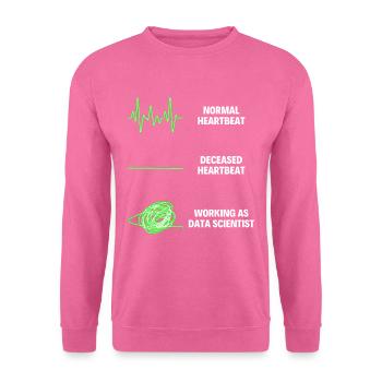 Data Scientist Analystes Administrateurs de bases de données - Sweat-shirt Unisexe - rose - Devant
