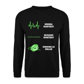 Foreur Travailleur des champs pétrolifères Travailleurs des plates-formes pétrolières et gazières - Sweat-shirt Unisexe - noir - Devant - Alina (178cm) & Michal (187cm)