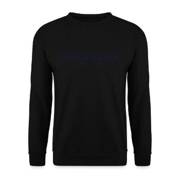 Burundi Coordonnées de la ville - Bujumbura - Sweat-shirt Unisexe - noir - Devant - Alina (178cm) & Michal (187cm)