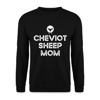 Farmer-Mother-Mother - Cheviot Sheep - Unisex Sweatshirt - black - Front - Alina (178cm) & Michal (187cm)