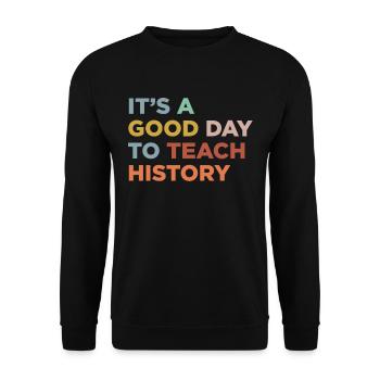 Enseigner l’histoire - Sweat-shirt Unisexe - noir - Devant - Alina (178cm) & Michal (187cm)