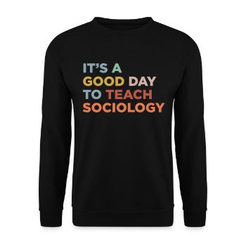 Teaching sociology teachers - Unisex Sweatshirt - black - Front - Alina (178cm) & Michal (187cm)