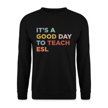 Enseigner aux enseignants d’anglais langue seconde - Sweat-shirt Unisexe - noir - Devant - Alina (178cm) & Michal (187cm)