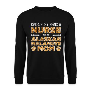 Mère de chien nourrice - Malamute d’Alaska - Sweat-shirt Unisexe - noir - Devant - Alina (178cm) & Michal (187cm)