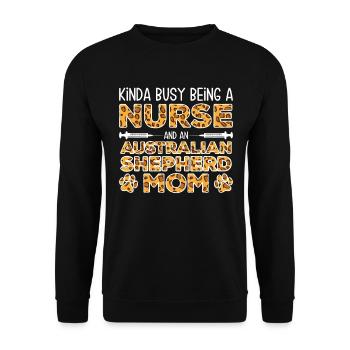 Sister Dog Mother - Australian Shepherd - Unisex Sweatshirt - black - Front - Alina (178cm) & Michal (187cm)