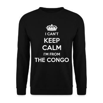 Je ne peux pas rester calme, je viens du Congo - Sweat-shirt Unisexe - noir - Devant - Alina (178cm) & Michal (187cm)