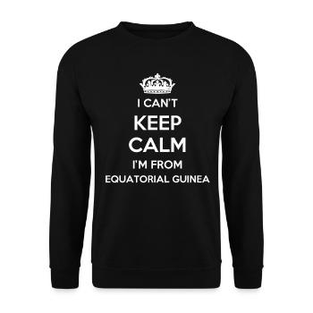 Stay calm, I'm from Equatorial Guinea - Unisex Sweatshirt - black - Front - Alina (178cm) & Michal (187cm)