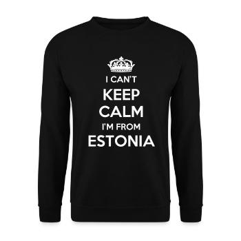 Ich Kann Nicht Ruhig Bleiben, Ich Bin Von Estland - Unisex Pullover - Schwarz - Vorne - Alina (178cm) & Michal (187cm)