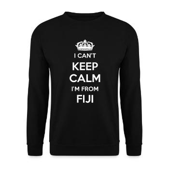 I can't stay calm, I'm from Fiji - Unisex Sweatshirt - black - Front - Alina (178cm) & Michal (187cm)