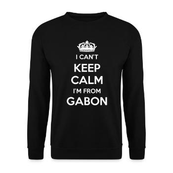 Ich Kann Nicht Ruhig Bleiben, Ich Komme Aus Gabun - Unisex Pullover - Schwarz - Vorne - Alina (178cm) & Michal (187cm)