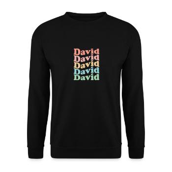 Vintage 70s Hippie Panama City - Retro David - Unisex Sweatshirt - black - Front - Alina (178cm) & Michal (187cm)