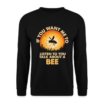 Entendre parler des abeilles animales - Sweat-shirt Unisexe - noir - Devant - Alina (178cm) & Michal (187cm)